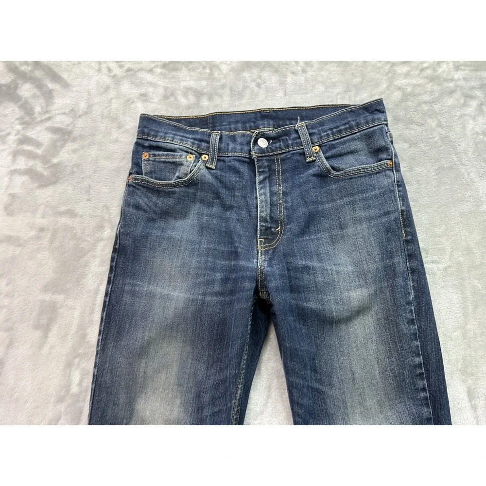 Levis 511 Slim Fit Jeans Mens Sz 30x30 Blue Distressed Denim Guys Work Pants